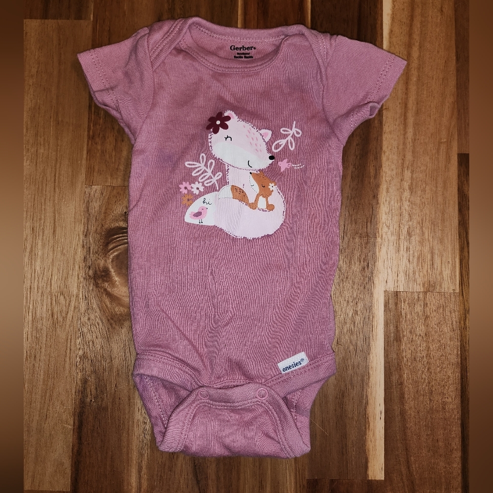 Fox Gerber newborn onesie